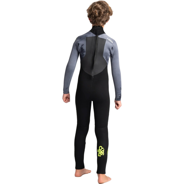 2023 C-Skins Junior Legend 5/4/3mm GBS Back Zip Wetsuit C-LE54JBZ - Slate / Flash Green / Silver